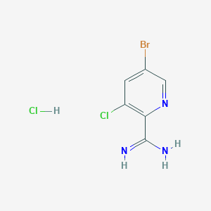 5-Bromo-3-chloropyridine-2-carboximidamide Hydrochloride