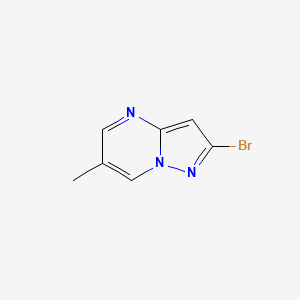 molecular formula C7H6BrN3 B13124172 2-Bromo-6-methylpyrazolo[1,5-a]pyrimidine 