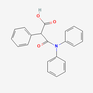 molecular formula C21H17NO3 B13124175 3-(Diphenylamino)-3-oxo-2-phenylpropanoic acid CAS No. 41951-11-5