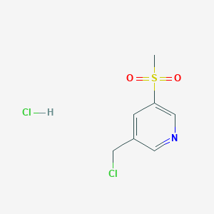 3-(Chloromethyl)-5-(methylsulfonyl)pyridine hydrochloride