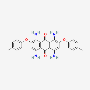 1,4,5,8-Tetraamino-2,7-bis(4-methylphenoxy)anthracene-9,10-dione