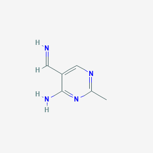 molecular formula C6H8N4 B13124225 5-(Iminomethyl)-2-methylpyrimidin-4-amine 