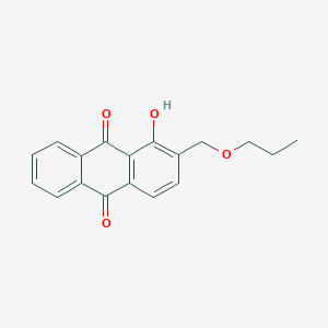 molecular formula C18H16O4 B13124250 1-Hydroxy-2-(propoxymethyl)anthracene-9,10-dione CAS No. 174568-53-7