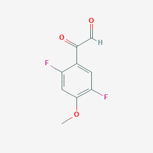 molecular formula C9H6F2O3 B13124279 2-(2,5-Difluoro-4-methoxyphenyl)-2-oxoacetaldehyde 