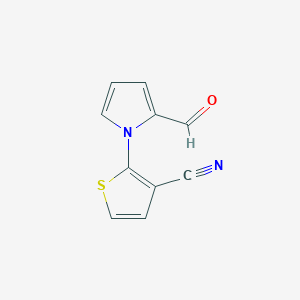 molecular formula C10H6N2OS B1312429 2-(2-甲酰-1H-吡咯-1-基)噻吩-3-腈 CAS No. 68593-68-0