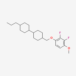 molecular formula C23H34F2O2 B13124332 (trans,trans)-4-((2,3-Difluoro-4-methoxyphenoxy)methyl)-4'-propyl-1,1'-bi(cyclohexane) 