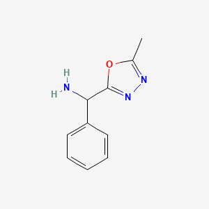 (5-Methyl-1,3,4-oxadiazol-2-yl)(phenyl)methanamine