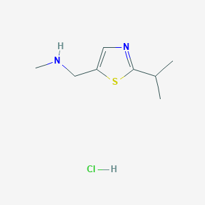 N-methyl-1-(2-propan-2-yl-1,3-thiazol-5-yl)methanamine;hydrochloride