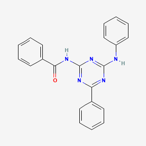 N-(4-Anilino-6-phenyl-1,3,5-triazin-2-yl)benzamide