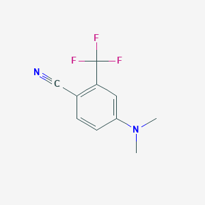 molecular formula C10H9F3N2 B1312441 苯腈，4-(二甲氨基)-2-(三氟甲基)- CAS No. 51332-25-3