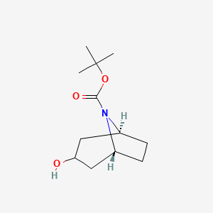 molecular formula C12H21NO3 B1312442 叔丁基 3-内-3-羟基-8-氮杂双环[3.2.1]辛烷-8-羧酸酯 CAS No. 194222-05-4