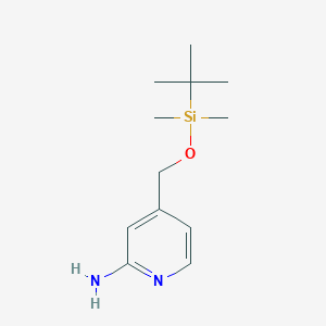 molecular formula C12H22N2OSi B1312444 4-(叔丁基二甲基甲硅烷氧基甲基)-吡啶-2-胺 CAS No. 329794-09-4