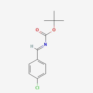 molecular formula C12H14ClNO2 B1312445 (E)-叔丁基 4-氯苄叉亚甲基氨基甲酸酯 CAS No. 779342-75-5