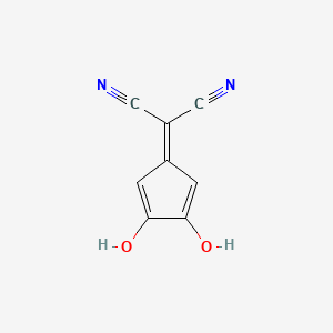 molecular formula C8H4N2O2 B13124469 2-(3,4-Dihydroxycyclopenta-2,4-dien-1-ylidene)malononitrile 