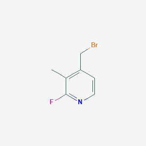 molecular formula C7H7BrFN B13124484 4-(Bromomethyl)-2-fluoro-3-methylpyridine 