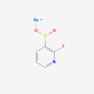 molecular formula C5H3FNNaO2S B13124495 Sodium 2-fluoropyridine-3-sulfinate 