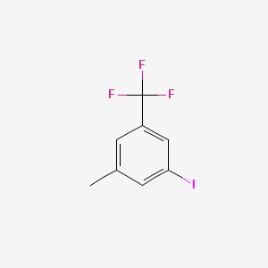 molecular formula C8H6F3I B13124511 1-Iodo-3-methyl-5-(trifluoromethyl)benzene 