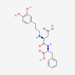 molecular formula C24H30N2O7 B1312453 (S)-3-(3-(4-羟基-3-甲氧基苯基)丙氨基)-4-((S)-1-甲氧基-1-氧代-3-苯基丙-2-氨基)-4-氧代丁酸 CAS No. 329326-75-2