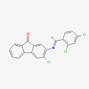 3-Chloro-2-{[(e)-(2,4-dichlorophenyl)methylidene]amino}-9h-fluoren-9-one