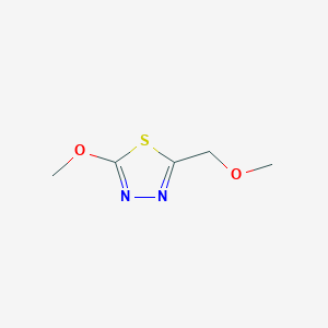 molecular formula C5H8N2O2S B13124558 2-Methoxy-5-(methoxymethyl)-1,3,4-thiadiazole 