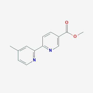 molecular formula C13H12N2O2 B13124568 Methyl 4'-methyl[2,2'-bipyridine]-5-carboxylate CAS No. 643727-41-7