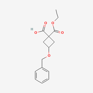 3-Benzyloxycyclobutane-1,1-dicarboxylic acid ethyl ester