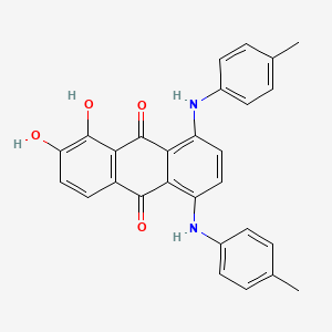 1,2-Dihydroxy-5,8-bis[(4-methylphenyl)amino]anthracene-9,10-dione