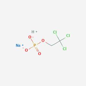 molecular formula C2H3Cl3NaO4P B13124615 Sodium2,2,2-trichloroethylhydrogenphosphate 