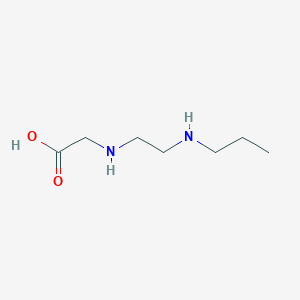 molecular formula C7H16N2O2 B13124633 2-((2-(Propylamino)ethyl)amino)acetic acid 