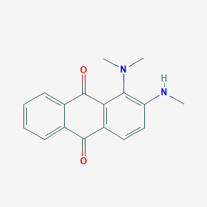 molecular formula C17H16N2O2 B13124654 1-(Dimethylamino)-2-(methylamino)anthracene-9,10-dione CAS No. 62468-71-7