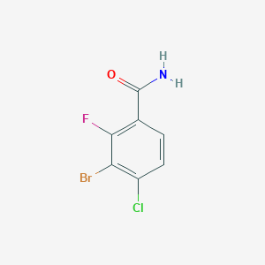 3-Bromo-4-chloro-2-fluorobenzamide