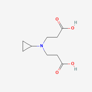 molecular formula C9H15NO4 B13124675 3,3'-(Cyclopropylazanediyl)dipropanoicacid 