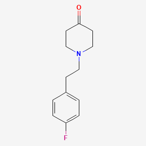 molecular formula C13H16FNO B1312468 1-[2-(4-氟苯基)乙基]哌啶-4-酮 CAS No. 23808-43-7