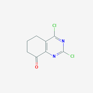 molecular formula C8H6Cl2N2O B13124695 2,4-Dichloro-6,7-dihydroquinazolin-8(5H)-one 