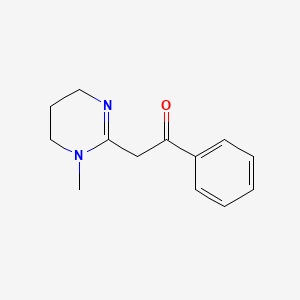 molecular formula C13H16N2O B13124725 2-(1-Methyl-1,4,5,6-tetrahydropyrimidin-2-yl)-1-phenylethanone 