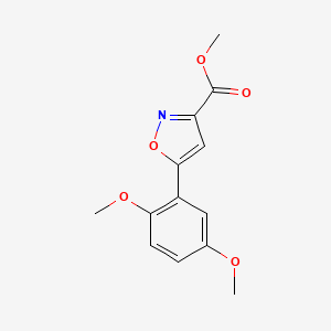 molecular formula C13H13NO5 B13124740 Methyl 5-(2,5-dimethoxyphenyl)isoxazole-3-carboxylate 