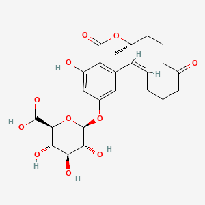 molecular formula C24H30O11 B13124741 Zearalenone 14-glucuronide 