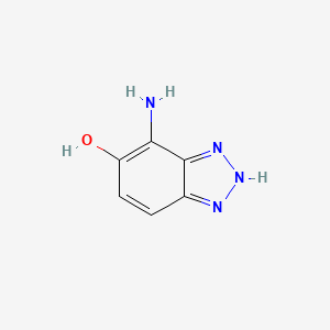 molecular formula C6H6N4O B13124771 4-Amino-1H-benzo[d][1,2,3]triazol-5-ol 