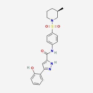 (R)-3-(2-Hydroxyphenyl)-N-(4-((3-methylpiperidin-1-yl)sulfonyl)phenyl)-1H-pyrazole-5-carboxamide