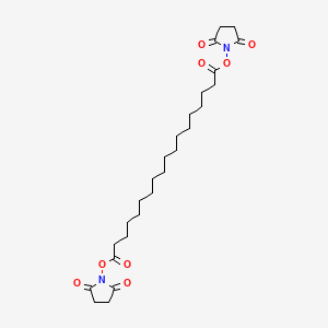 molecular formula C26H40N2O8 B13124824 Bis(2,5-dioxopyrrolidin-1-yl) octadecanedioate 