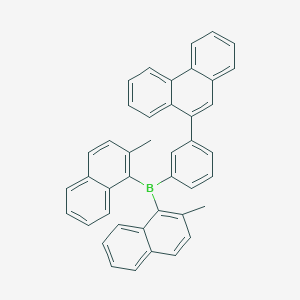 molecular formula C42H31B B13124826 Bis(2-methylnaphthalen-1-yl)(3-(phenanthren-9-yl)phenyl)borane 