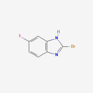 molecular formula C7H4BrIN2 B13124850 2-Bromo-6-iodo-1H-benzo[d]imidazole 