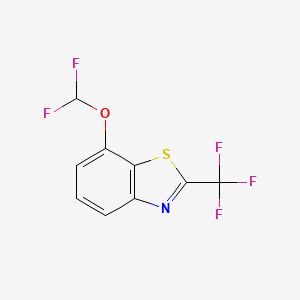 molecular formula C9H4F5NOS B13124879 7-(Difluoromethoxy)-2-(trifluoromethyl)benzo[d]thiazole 