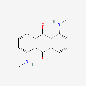 molecular formula C18H18N2O2 B13124890 9,10-Anthracenedione, 1,5-bis(ethylamino)- CAS No. 162441-61-4