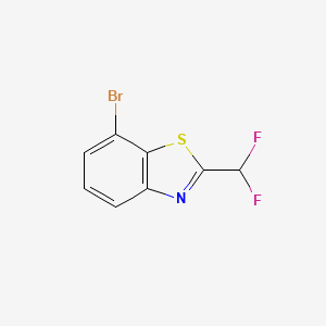 molecular formula C8H4BrF2NS B13124903 7-Bromo-2-(difluoromethyl)benzo[d]thiazole 