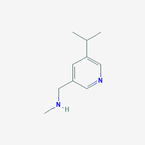 molecular formula C10H16N2 B13124925 1-(5-Isopropylpyridin-3-yl)-N-methylmethanamine 