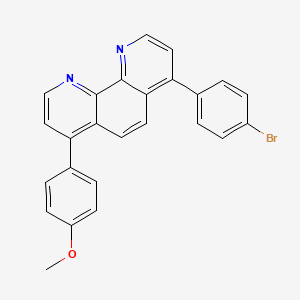 molecular formula C25H17BrN2O B13124930 4-(4-Bromophenyl)-7-(4-methoxyphenyl)-1,10-phenanthroline CAS No. 97802-15-8