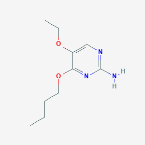 molecular formula C10H17N3O2 B13124934 4-Butoxy-5-ethoxy-2-pyrimidinamine 