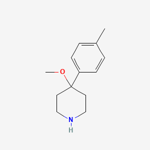 molecular formula C13H19NO B13124940 4-Methoxy-4-(4-methylphenyl)piperidine CAS No. 803634-23-3