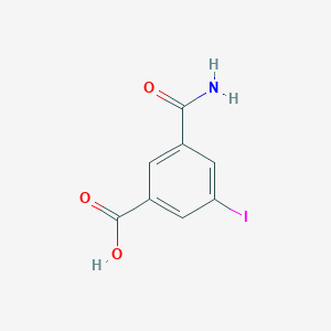 molecular formula C8H6INO3 B13124952 3-Carbamoyl-5-iodobenzoicacid 